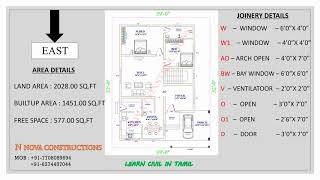 39 x 52 East Facing Floor Plan | building plan | 2 BHK