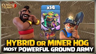 After Update TH14 Hybrid | Queen Charge Hog Miner Attack Strategy | Best TH14 Attack Clash of clans