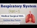 Respiratory System || Part - 2 || Medical Surgical Nursing Golden Points
