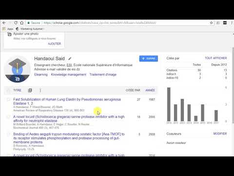 Créer un profil Google scholar et ajouter un article
