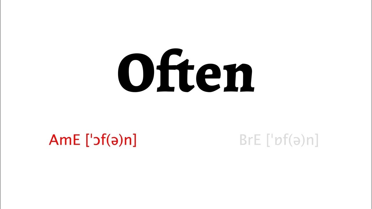 How to Pronounce often in American English and British English YouTube
