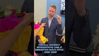 Yorkville University canada के Director व South Asia Manager पहुंचे Immigration Guru, karnal