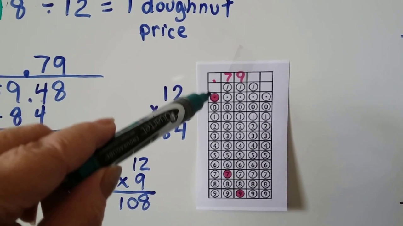 g e d math 9d writing decimals in a standard grid answer sheet ged answers sheet