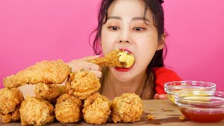 MUKBANG ASMR | Beat Crispy! BBQ Golden Olive Fried ChickenEat Korean Eatingshow 아라 Ara Realsound