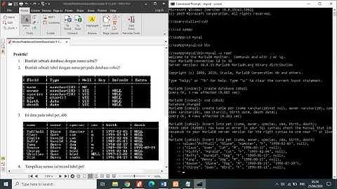 Tutorial Membuat Database menggunakan MariaDB dengan metode DML dan Retrieve Dataa