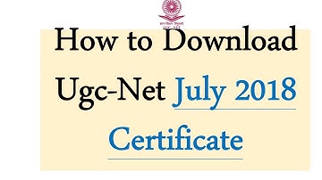 How to download July 2018 Certificate|| 8948156741|| Ugc Net/Jrf