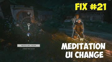The Witcher 3: Meditation UI change