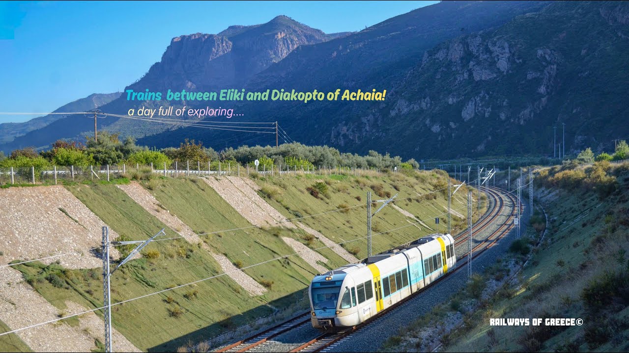 [4Κ] Exploring Kiato-Aigio railway line: Train traffic between Eliki and Diakopto! | November 2025
