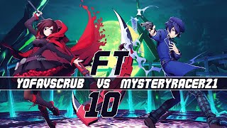 BBTAG 2.0 FT10 YoFavScub (Ragna/Ruby) vs MysteryRacer21 (Adachi/Naoto S.)
