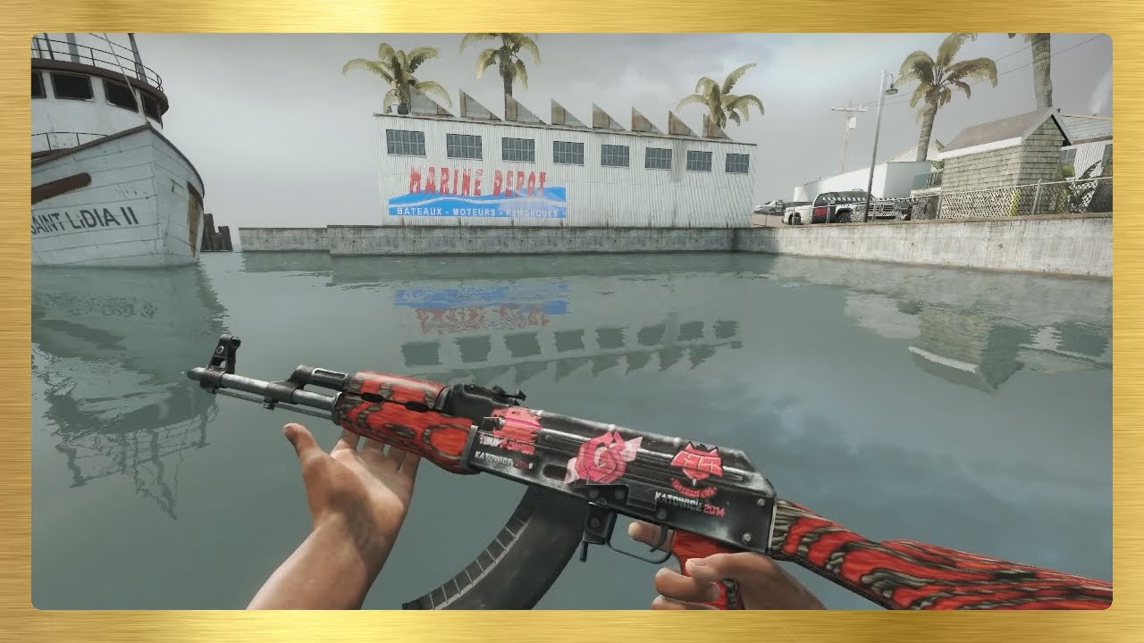 AK-47, Red Laminate + Red Stickers