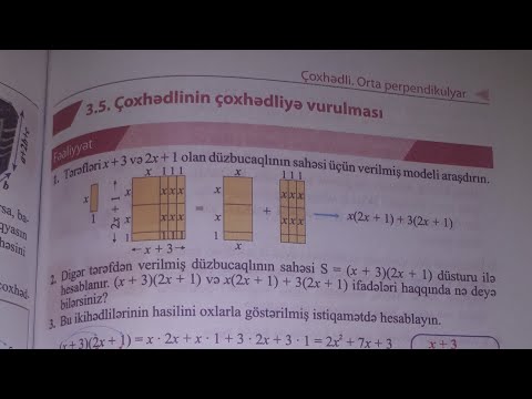 səh 95-96. Çoxhədlinin çoxhədliyə vurulması. 7 ci sinif riyaziyyat