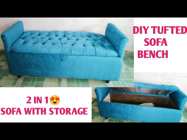 Diy Tufted Sofa Bench With Storage You