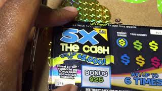 5 1 5X THE CASH KANSAS LOTTERY TICKETS