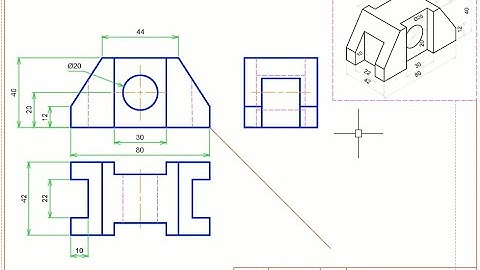 VẼ KỸ THUẬT CƠ KHÍ - CHƯƠNG 3: BÀI TẬP 8F - TÌM HÌNH CHIẾU VUÔNG GÓC