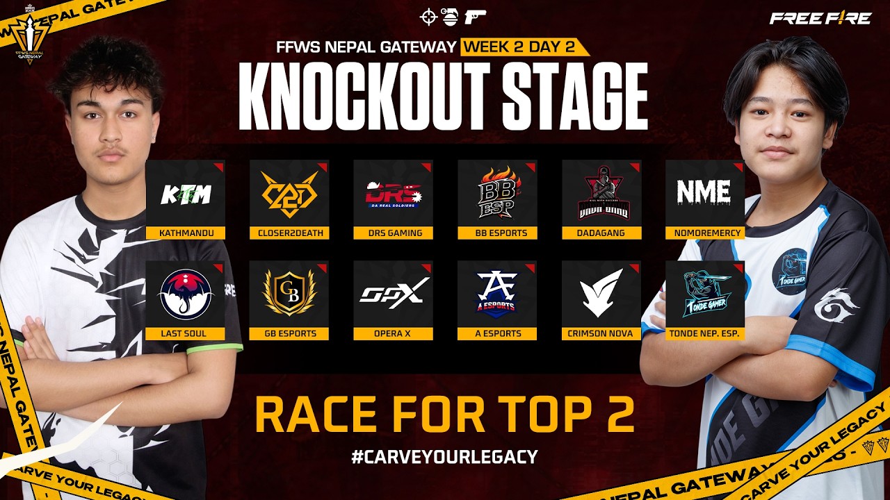 [🛑LIVE]KNOCKOUT STAGE : WEEK 2 DAY 2 || HR FFFWS NP GATEWAY || FT. DRS ...