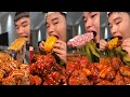 Hotdog, Giant Chicken Leg, Cheese Burger 🤤 &amp; Fire Noodles Feast 🔥 Mukbang ASMR Eating #mukbang #asmr
