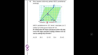 Bi Dene Yayınları Tyt Geometri Branş Denemesi 19 5. Soru Anlatımlı Video Çözümü