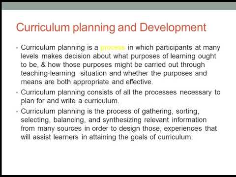 Video: Kaj je načrtovanje v procesu razvoja kurikuluma?