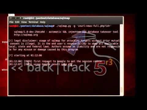 sqlmap of google dork