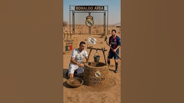 Ronaldo vs Messi | The Well Battle 🕳️⚽ | Funny Football Scene #ronaldo #messi #football #shortsfeed