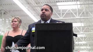 Walmart Store 3182 Manager Chris Smith welcomes everyone to the Grand Opening