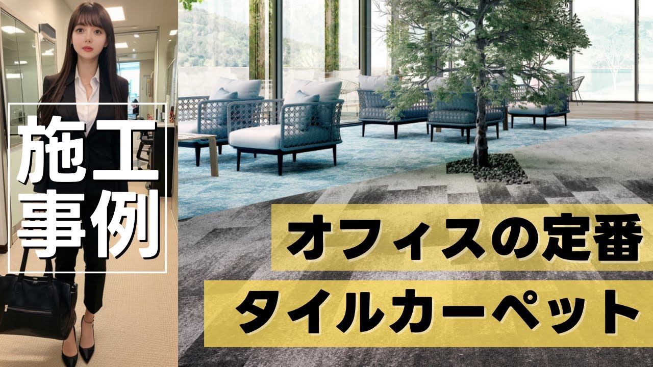 テナント・オフィスの タイルカーペット施工事例 / サンゲツタイル