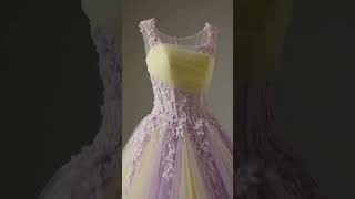 Butter Yellow & Lavender weddingdress animation| #clo3ddesigner #clothsimulation #render #wedding