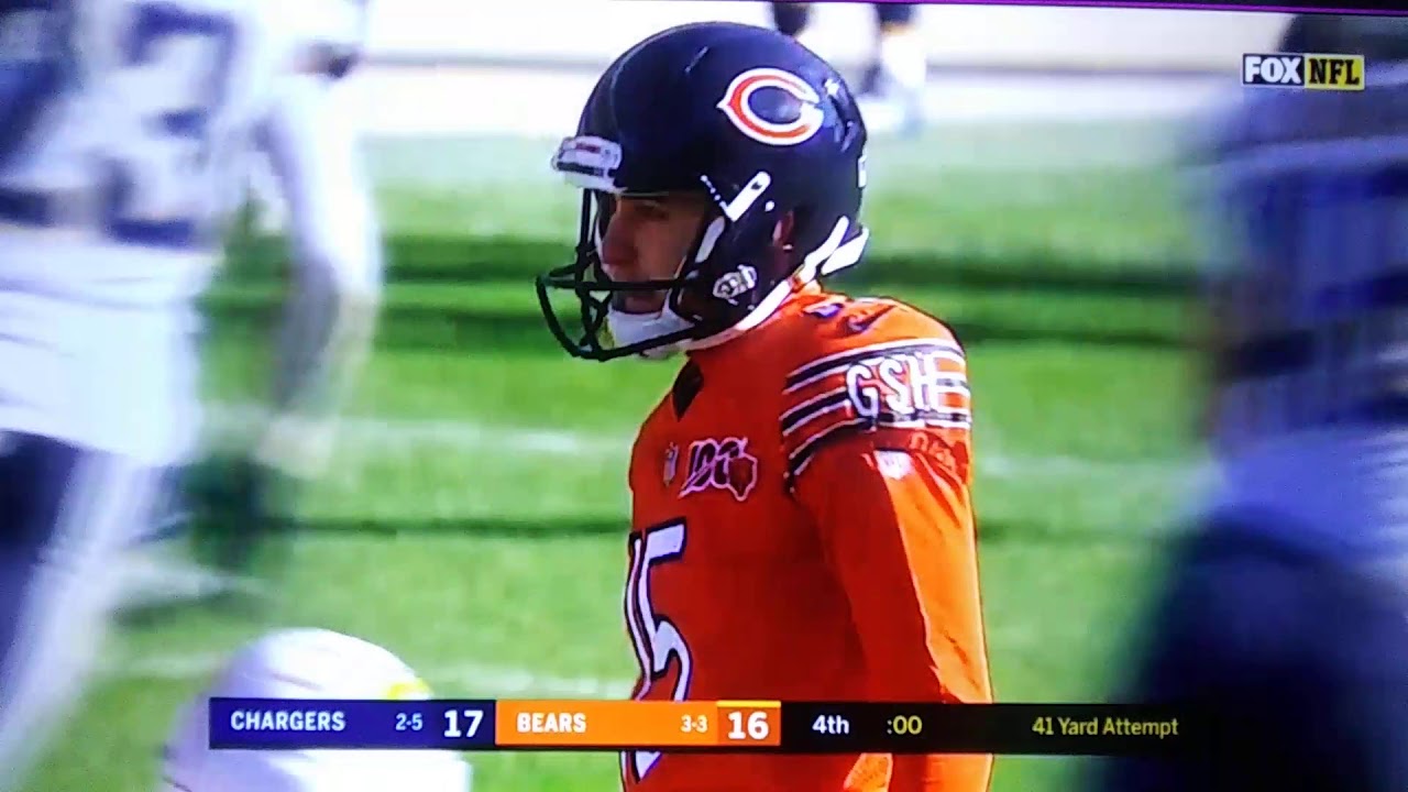 Bears Missed Game Winning Field Goal Against Chargers Youtube