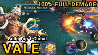 Vale Build Top 1 Global!! Vale Build Tersakit 2024~MLBB #vale #build #topglobal #mobilelegend #mlbb