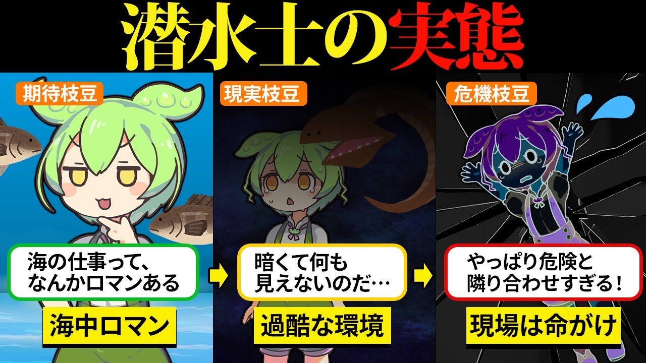 潜水士になったらロマンどころか過酷すぎて泣いた件…【ずんだもん＆ゆっくり解説】