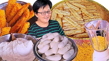 ÉP CHÂN KHÔNG CHUỐI CHIÊN BÁN RA NƯỚC NGOÀI | cách trộn bột đậu xanh cốt dừa béo xốp giòn lâu