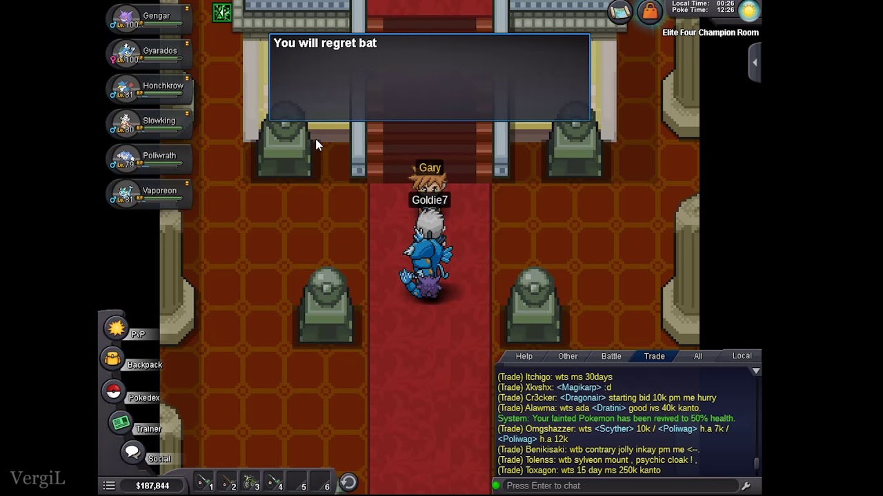 Pokemon revolution online Kanto elite 4 Guild YouTube