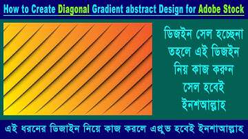 How to Create Diagonal Gradient abstract Design for Adobe Stock