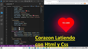 Tutorial de Corazón Latiendo con Html y Css