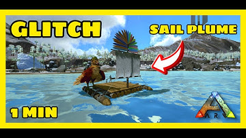ARK MOBILE- fast raft glitch😱 sail plume😈