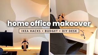 Home Office Makeover | DIY DESK for 2 + IKEA hacks
