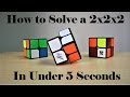How To Solve a 2x2 Rubik's Cube Using Ortega!! Crazy Fast Method!!