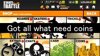 Stickman Skate Battle - Got all what need coins screenshot 1