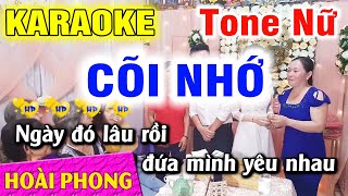Cõi Nhớ Karaoke Mới Nhất Tone Nữ Nhạc Sống | Hoài Phong Organ