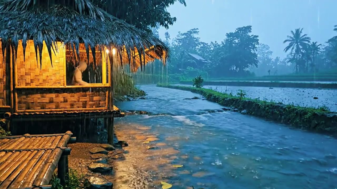 Rain in the Countryside | Calm Nature ASMR for Sleeping