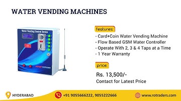 Coin Based Water Vending Machine Price & Features | Water ATM