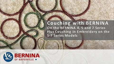 Couching with BERNINA