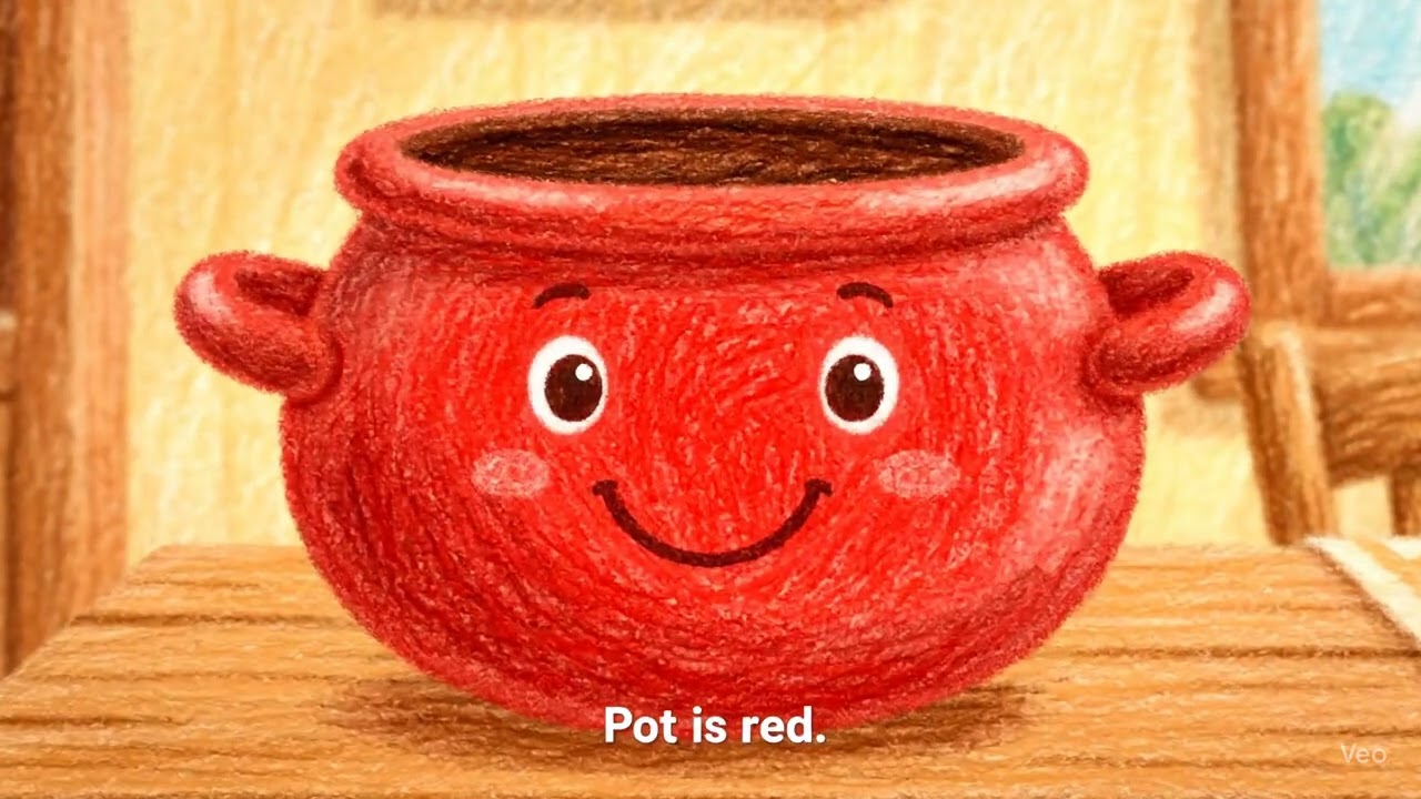 🫕 Pot is big. Pot is hot. Pot is red. Pot is on pot.  CVC poem