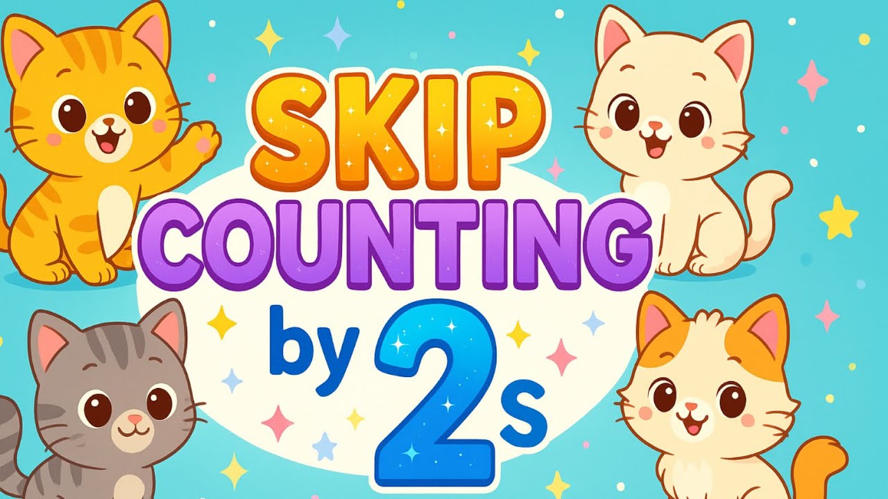 Skip Counting by 2s with Cute Cats | Fun Learning Numbers for Kids