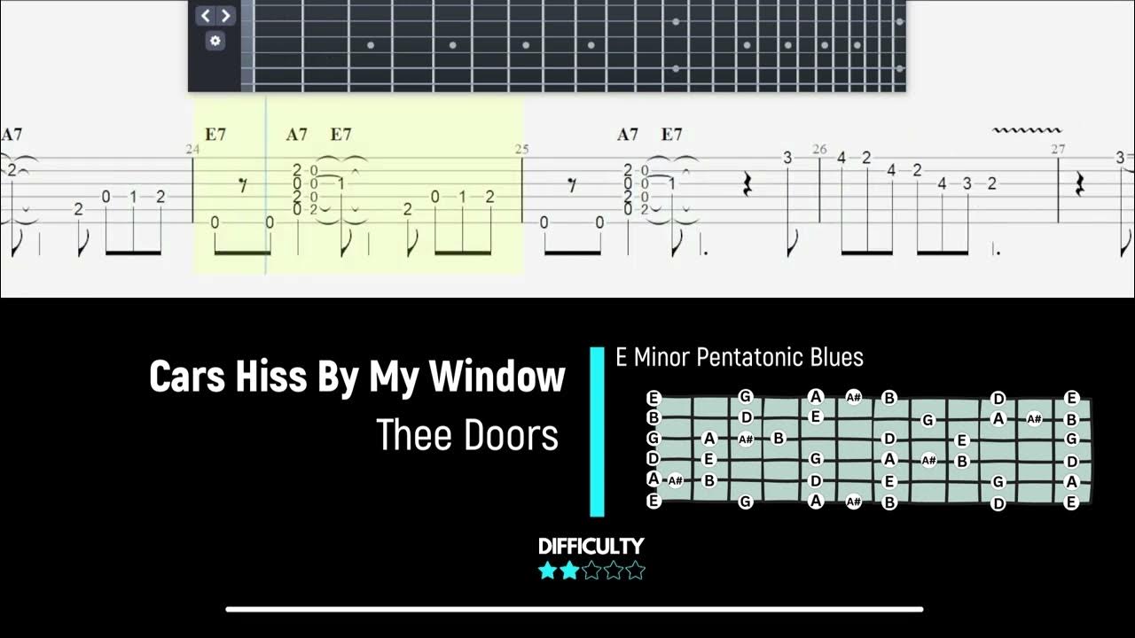The Doors Cars Hiss By My Window Easy Guitar Tab YouTube