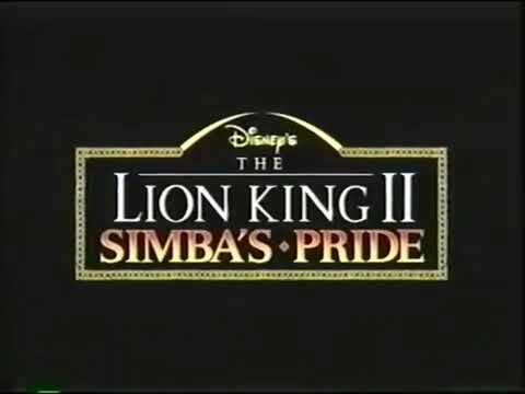 The Lion King 2: Simba's Pride vhs promos 1998