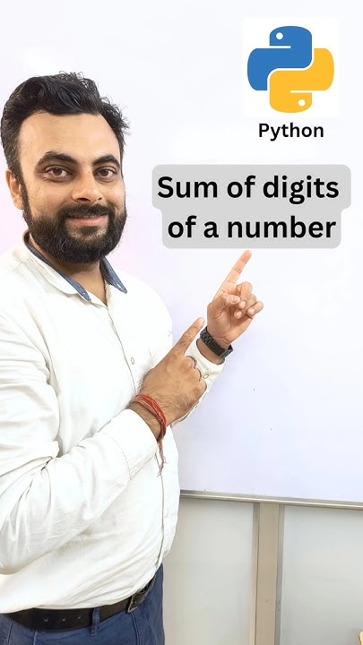 How to find the sum of digits of a number #coding #python - YouTube image.