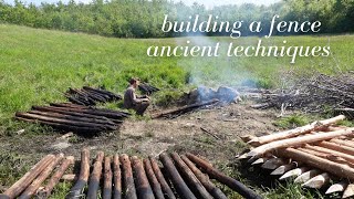 Building a FENCE with ANCIENT TECHNIQUES and other gardening activities (PART 1)