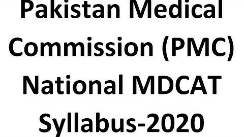 Chemistry Syllabus NMDCAT 2020