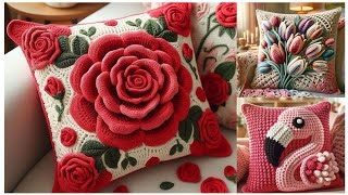 Most Elegant Knitted Cushion Covers Pillow Cases ( Shear Ideas) Free Designer Patterns Model